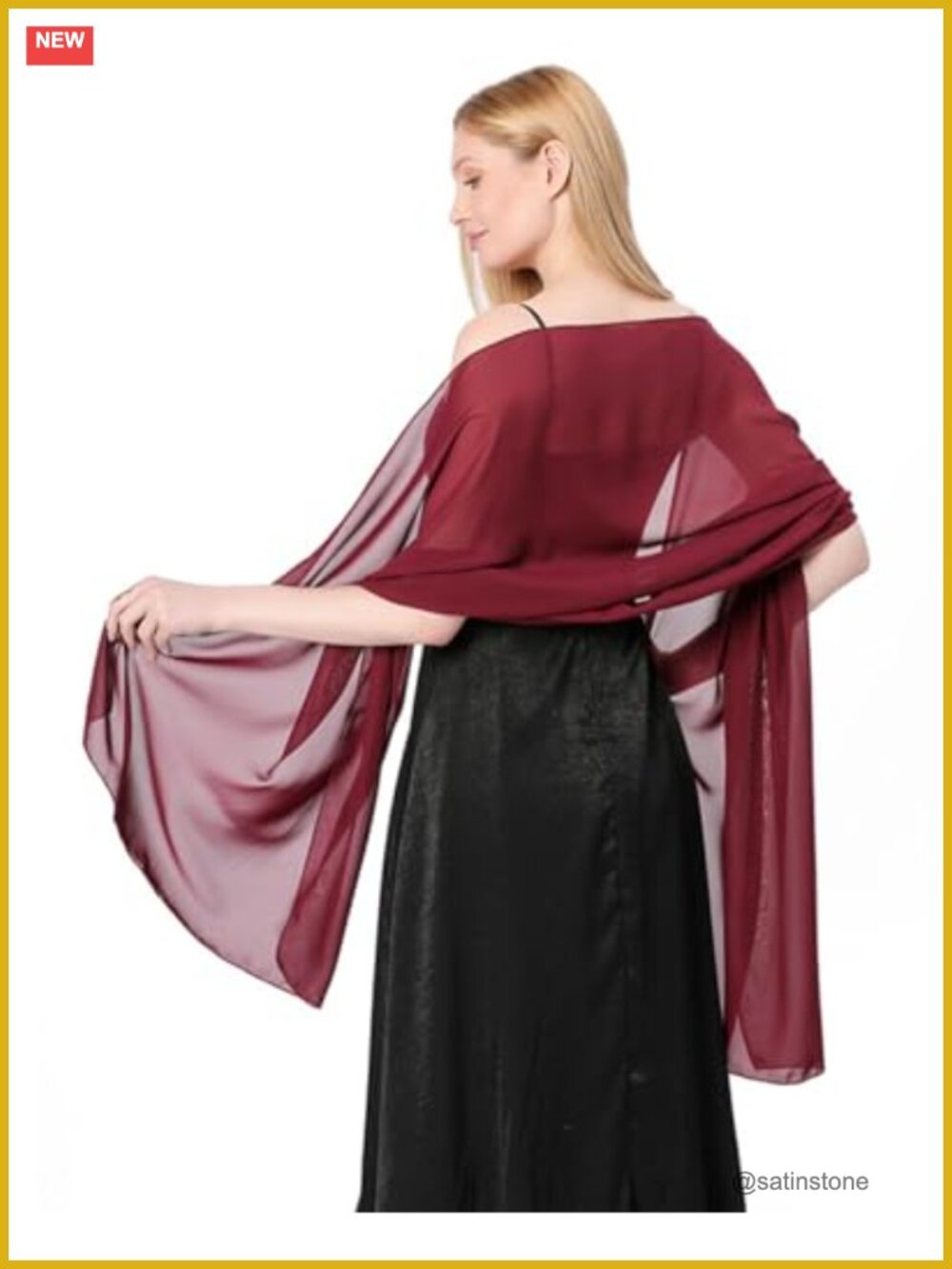 Chiffon Shawl Wrap Pashmina for Evening Dress Bridal Scarf